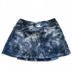 Stelle Stormy Blue Gray White Tie-Dye Tennis Sporty Skirt